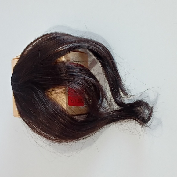 Real‎ Human Hair Clip-In Bangs • Dark Brown • Curtain Fringe - Picture 4 of 5